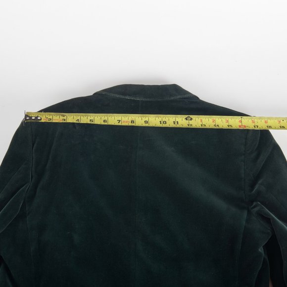 YSL Yves Saint Laurent Men's Vintage Green Velvet Blazer Made in France Size 40 - Picture 15 of 16